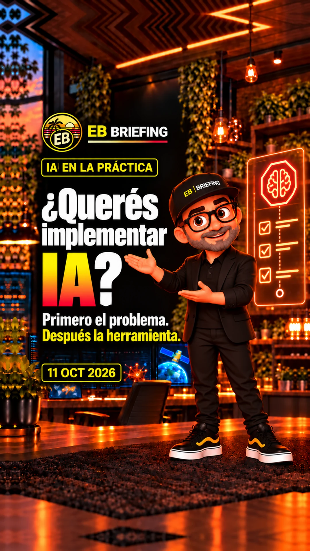 Personaje de EB Briefing: primero el problema, después la herramienta